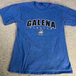 Galena Pirates Galena Illinois T-Shirt Blue 100% Cotton Adult Small